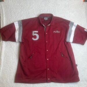 Fubu nba red mens button snap‎ heavy jersey Y2K